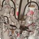 brass cage chandelier with crystal tassels