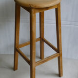 High wooden stool