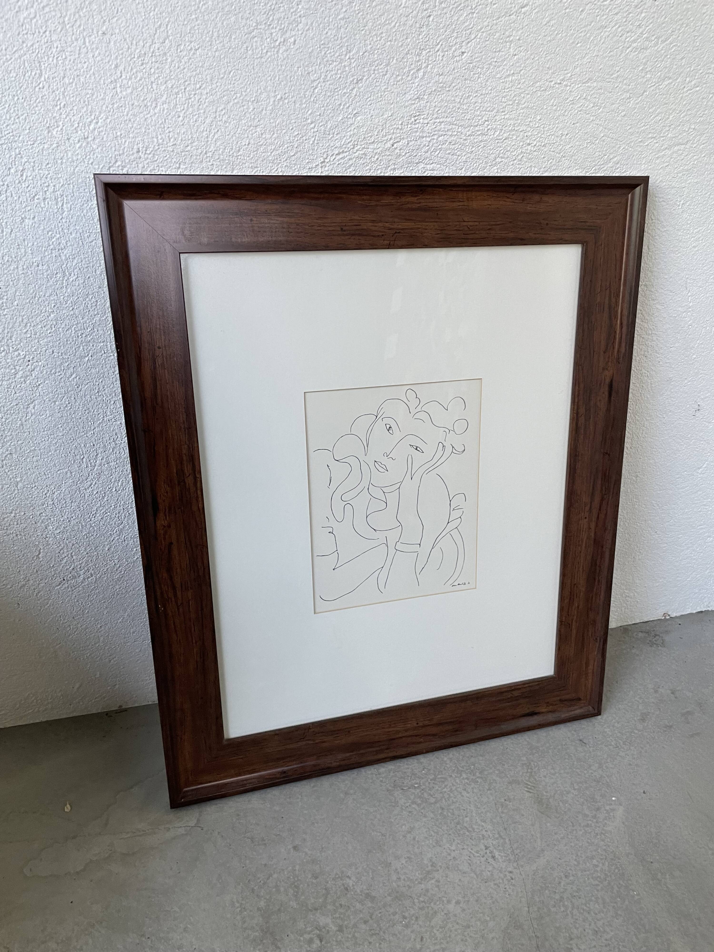 Henri Matisse vellum screenprint framed by King McGraw
