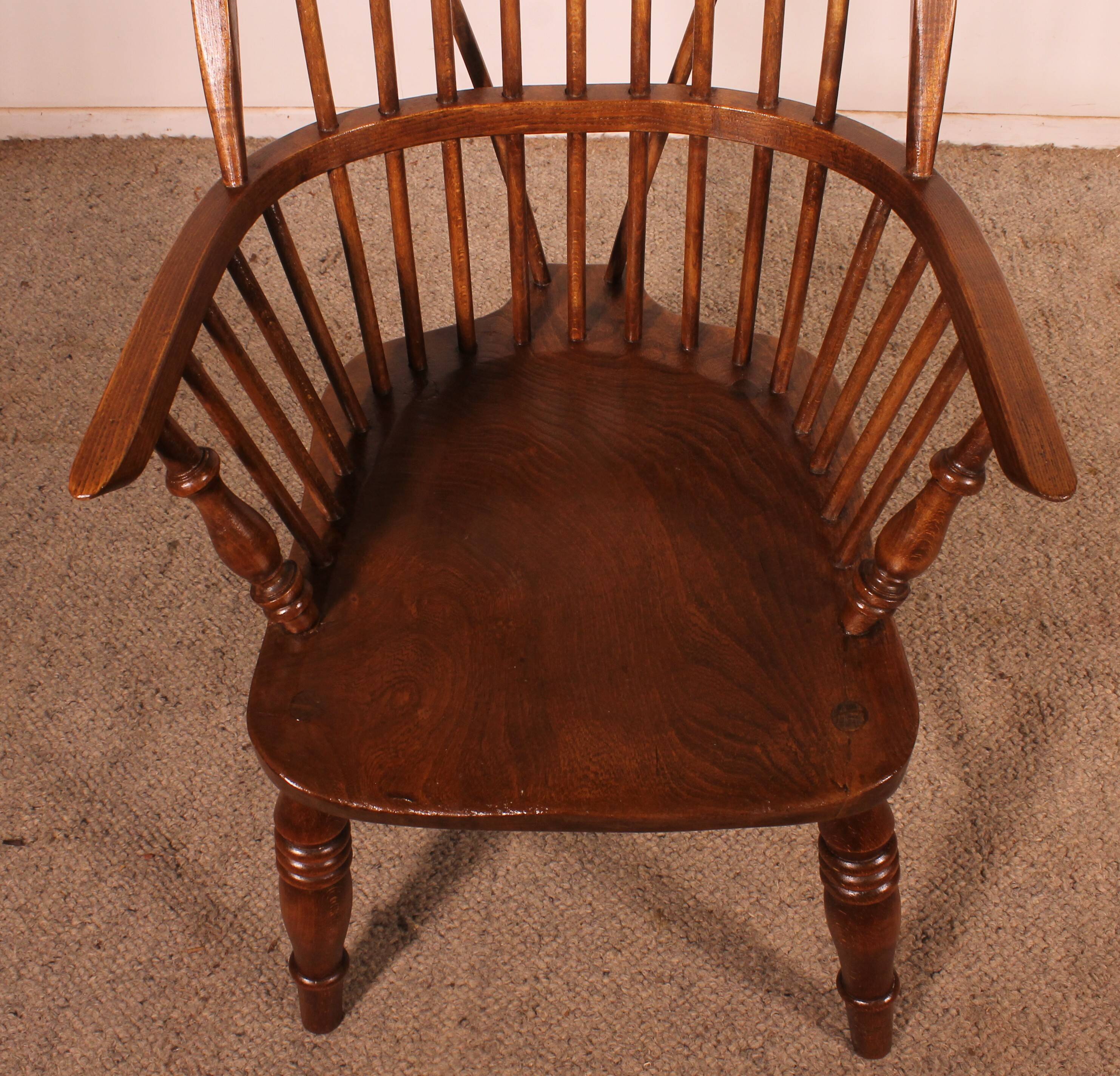 set of 5 Windsor chairs and two armchairs - 19th century