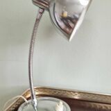 Polished aluminum desk lamp from the 1950s