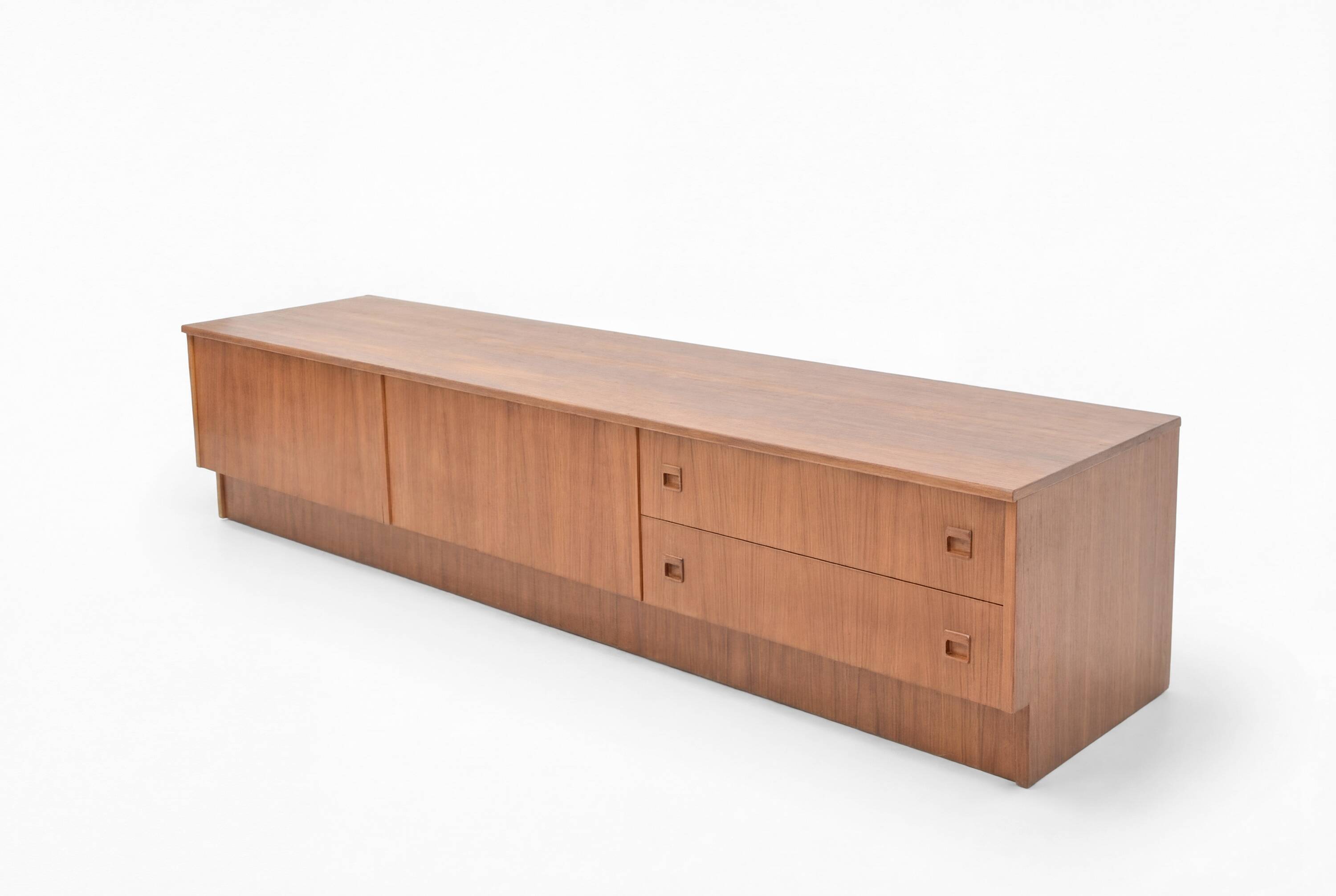 Enfilade basse style scandinave restaurée teck