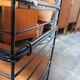 Scandinavian freestanding bookshelf in teak and metal, 1960s