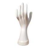 White soliflore ring sizer with bracelets