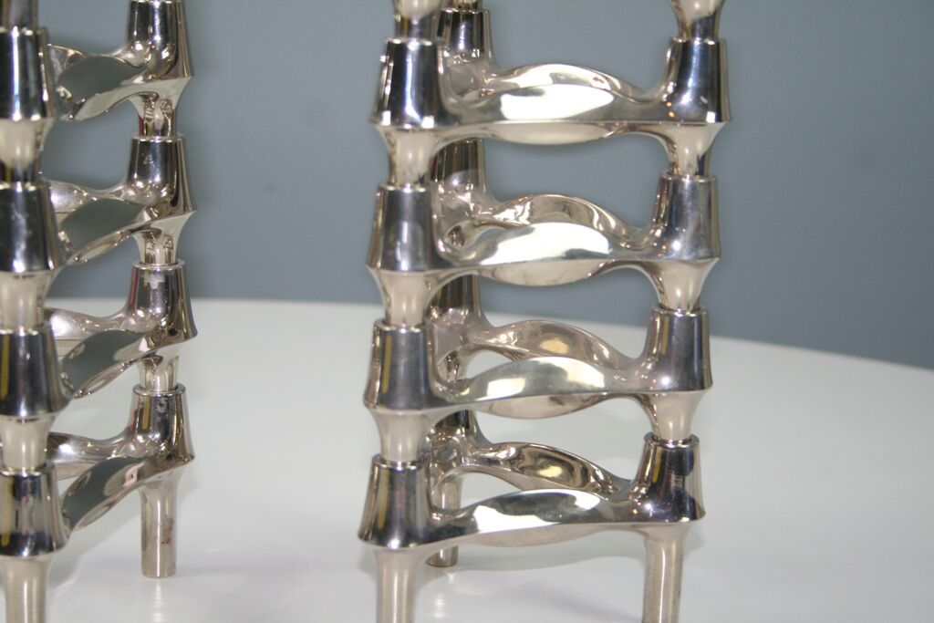 Lot of 10 BMF Nagel 1970 modular candlesticks