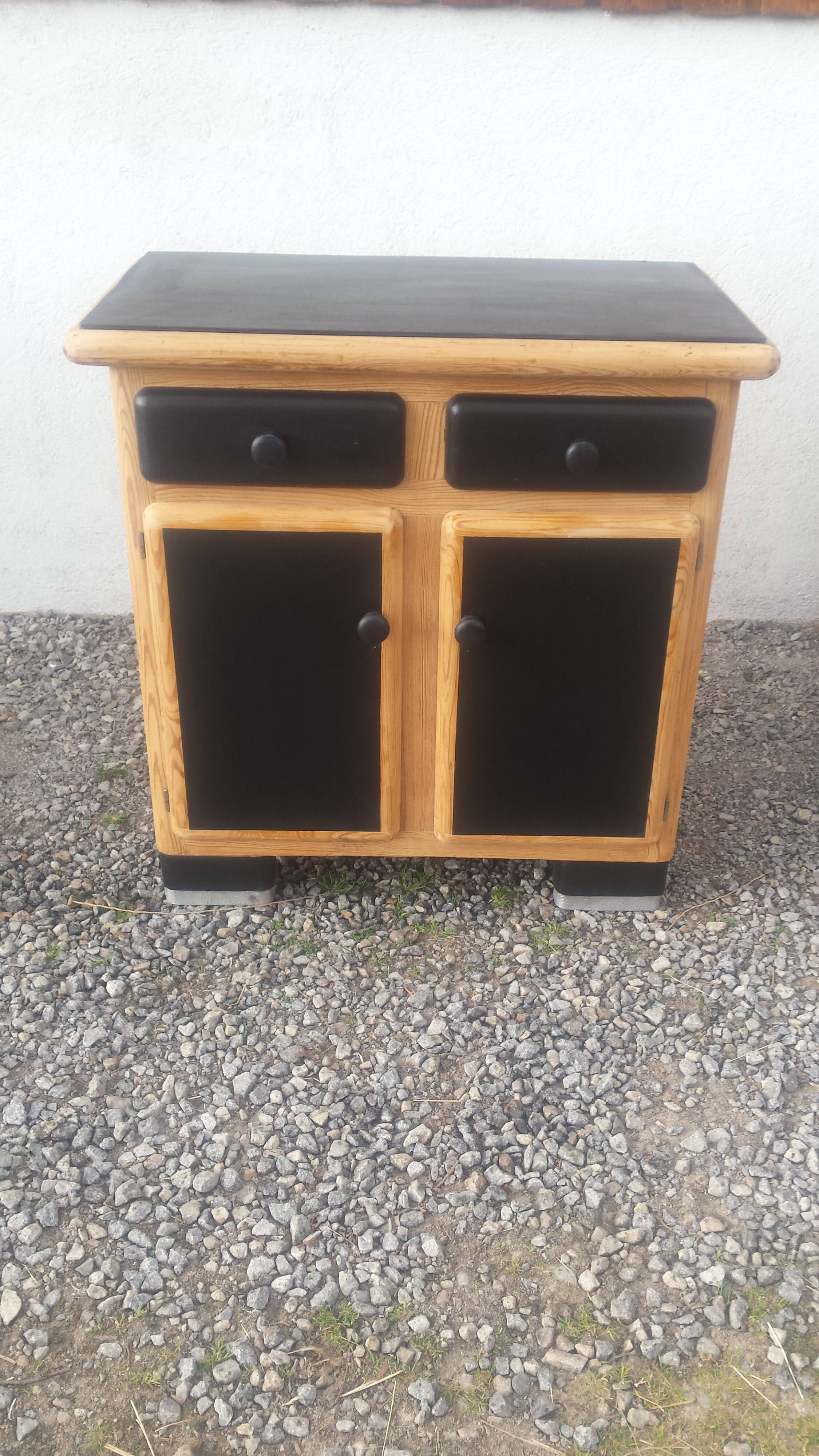 Black and wood mado buffet