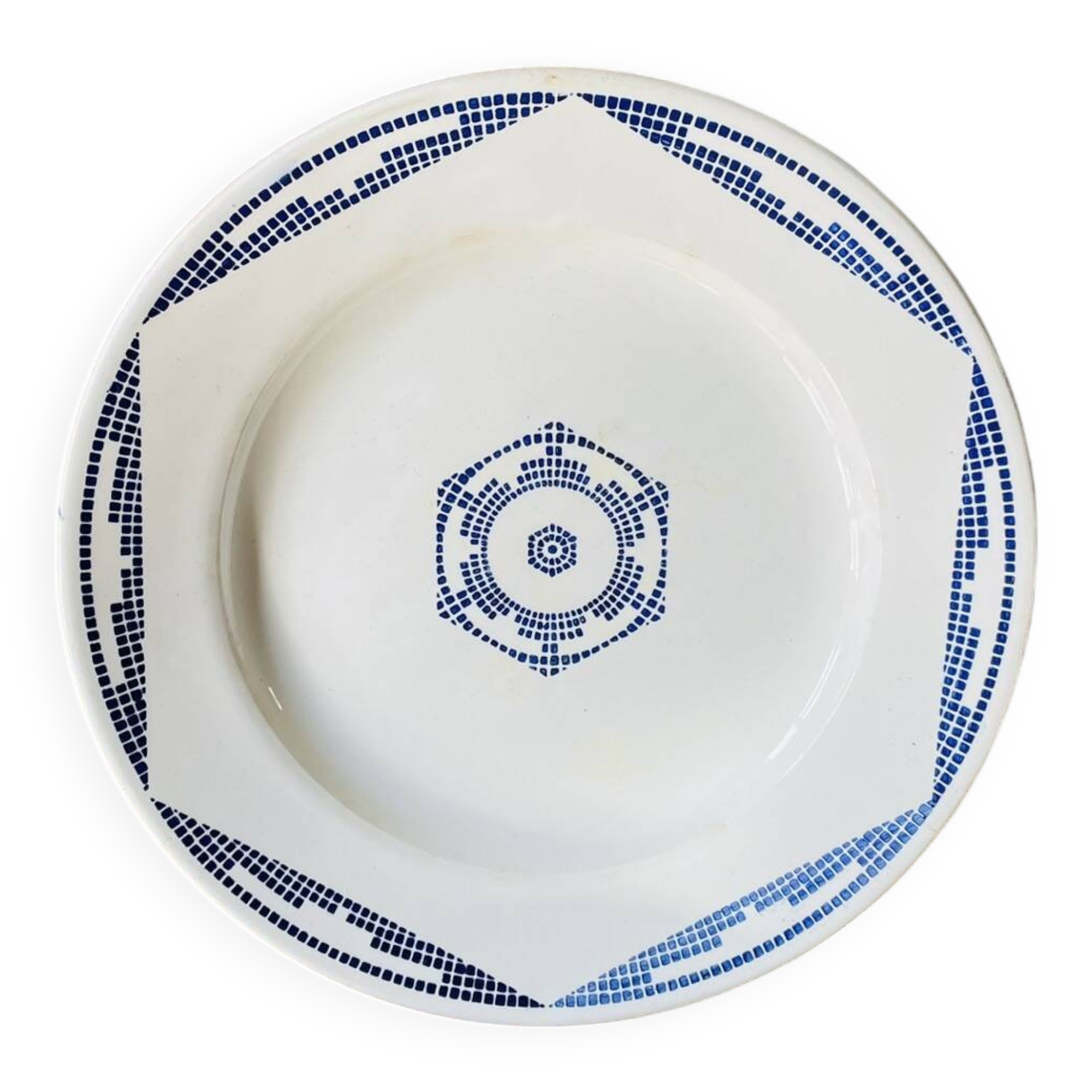 Round dish from Andréa, New Earthenware Factory in Givors