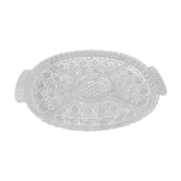 Plat à compartiments apéritif cristal  ancien vintage