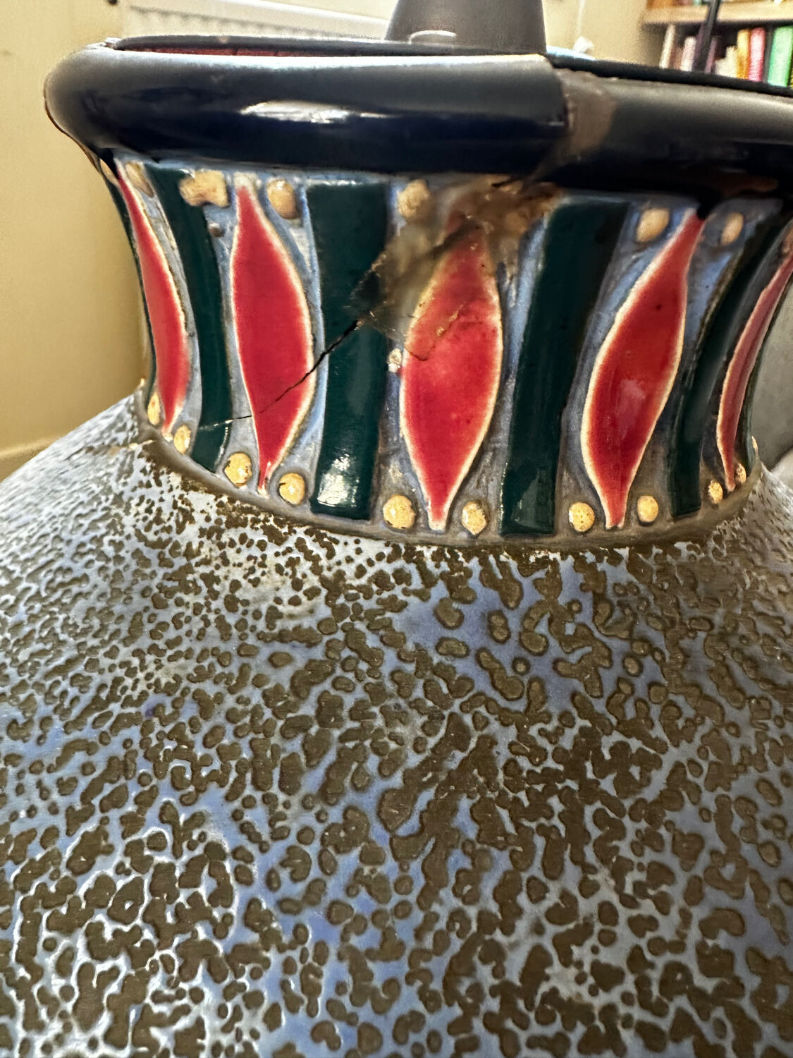 Amphora lamp vase Czechoslovakia Art Deco H 30 cm