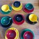 Lot de 8 tasses à café Longchamp multicolore