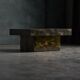 Brutalist Steel Coffee Table, France, 1970s