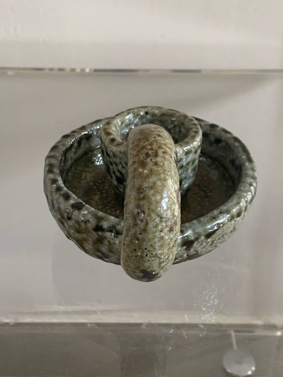 Ceramic cellar rat candle holder