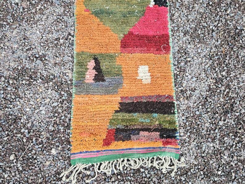 Tapis de passage artisanal marocain 300cmx70cm