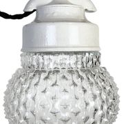 Vintage White Porcelain Pendant Light, 1970s