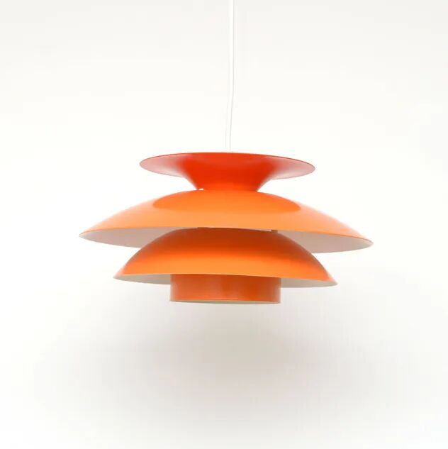 Orange Scandinavian lamp, 1970s