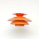 Orange Scandinavian lamp, 1970s