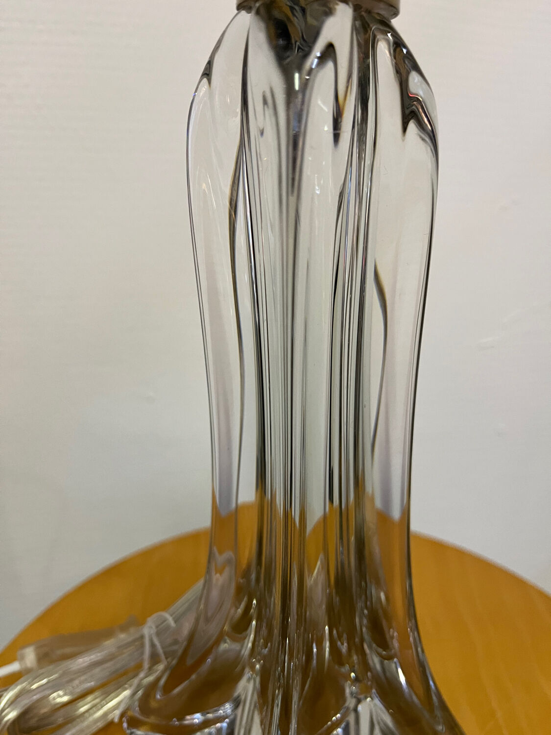 Crystal lamp base H24 cm re-electrified