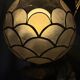 Floral floor lamp in brass and Capiz shell, 1970