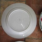 4 plates in faience of Badonviller F.B, floral motif, 20s
