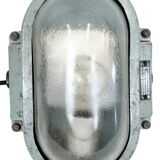 Industrial Cast Aluminium Wall Light with Frosted Glass from Elektrosvit, 1970s