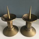 Pair of bronze candle holder, church candle picker, modernist bronze candle holder, candle holder, decoration