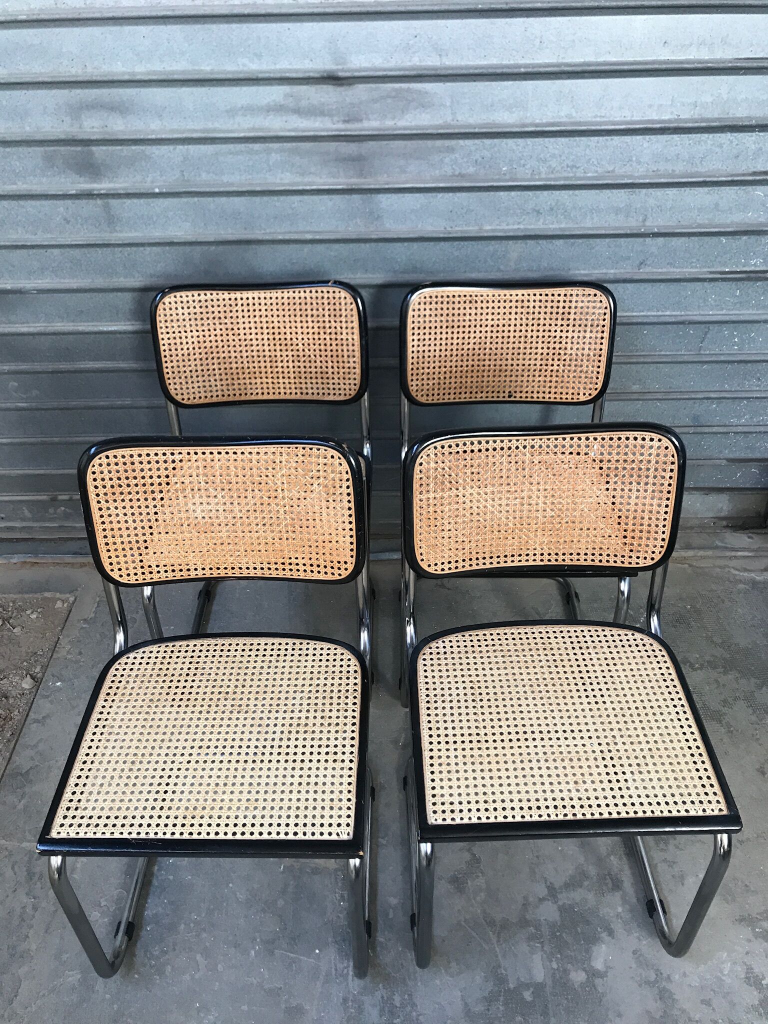 4 chairs  Marcel Breuer