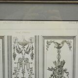 Room framed under glass "architecture and sculpture Louis XVI"