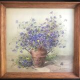 Blanche Salanson : Blueberry vase, watercolor