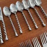 Stainless steel cutlery set with twisted handles – Design cutlery set