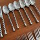 Twisted handle stainless steel cutlery set – Designer cutlery set