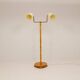 Mid-century organic floor lamp in birch and brass, Sweden, 1950s
