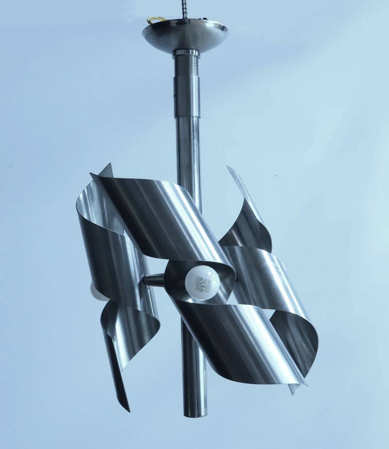 Lustre en Inox, style Space Age - 1960