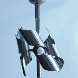 Space Age style stainless steel chandelier - 1960