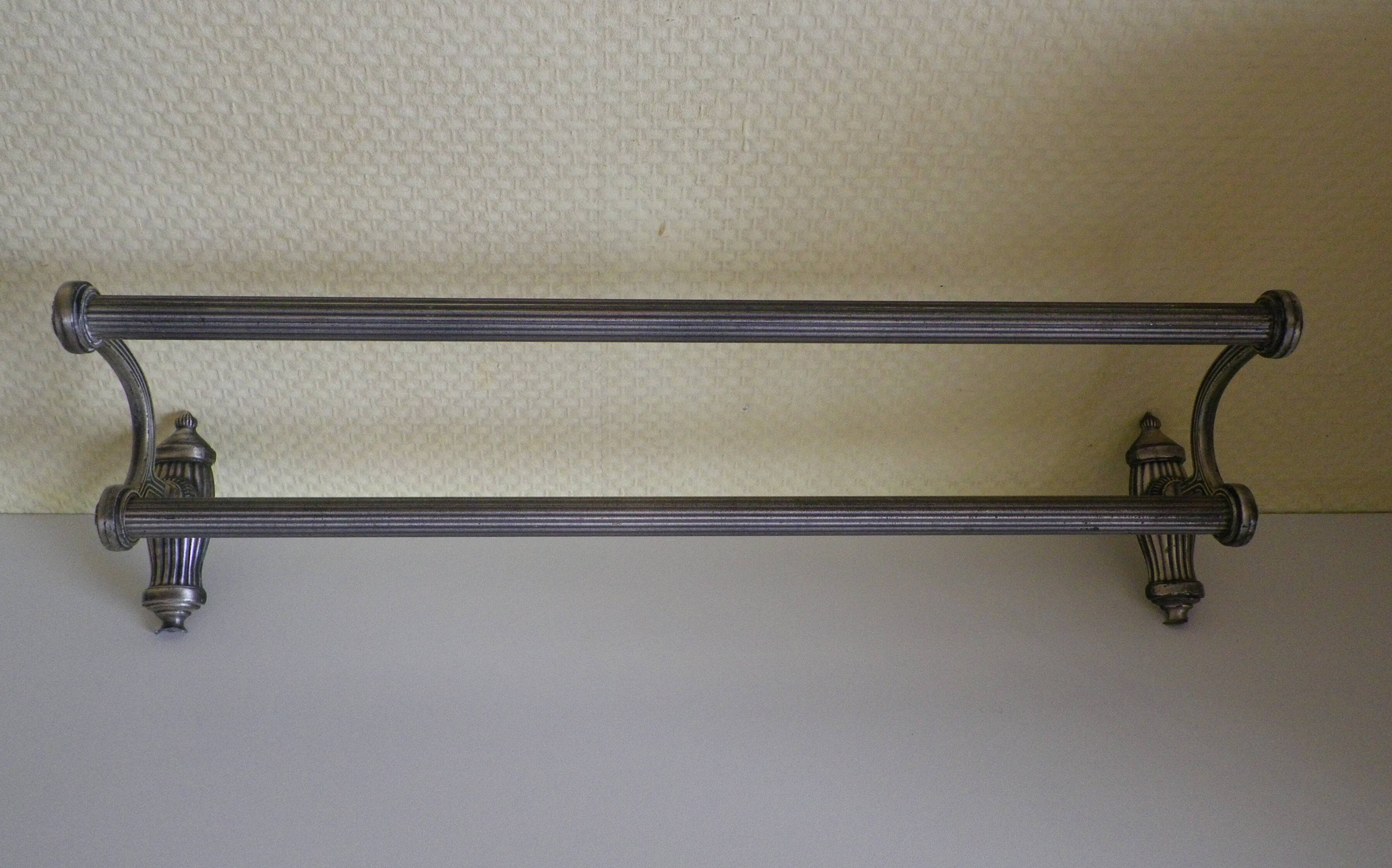 Porte serviettes double mural, style empire -1970-