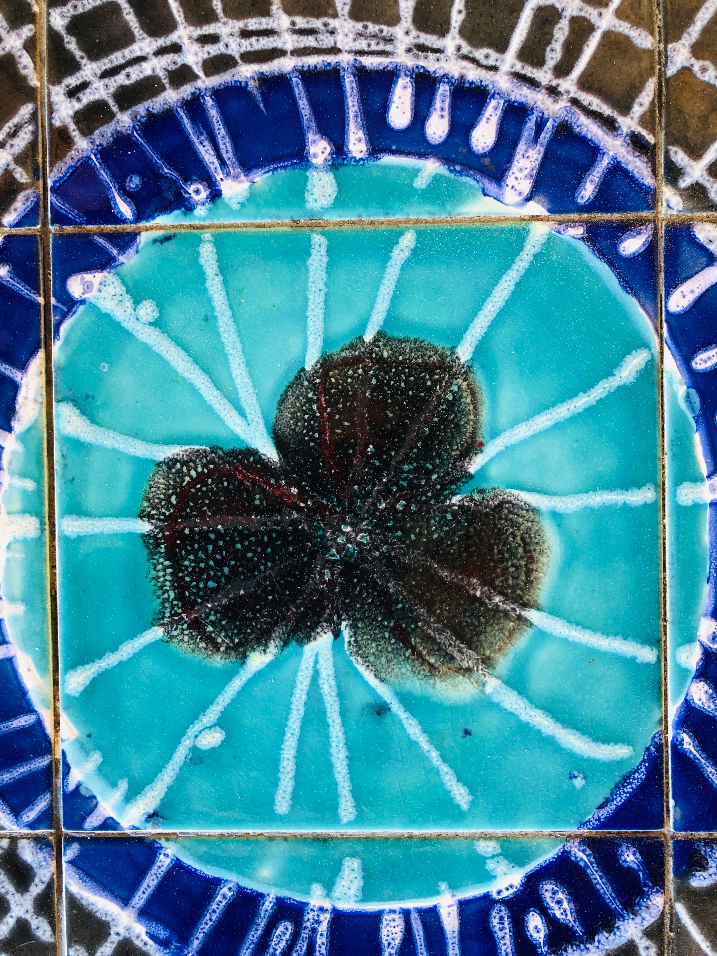 Ceramic and chrome coffee table circa 1970