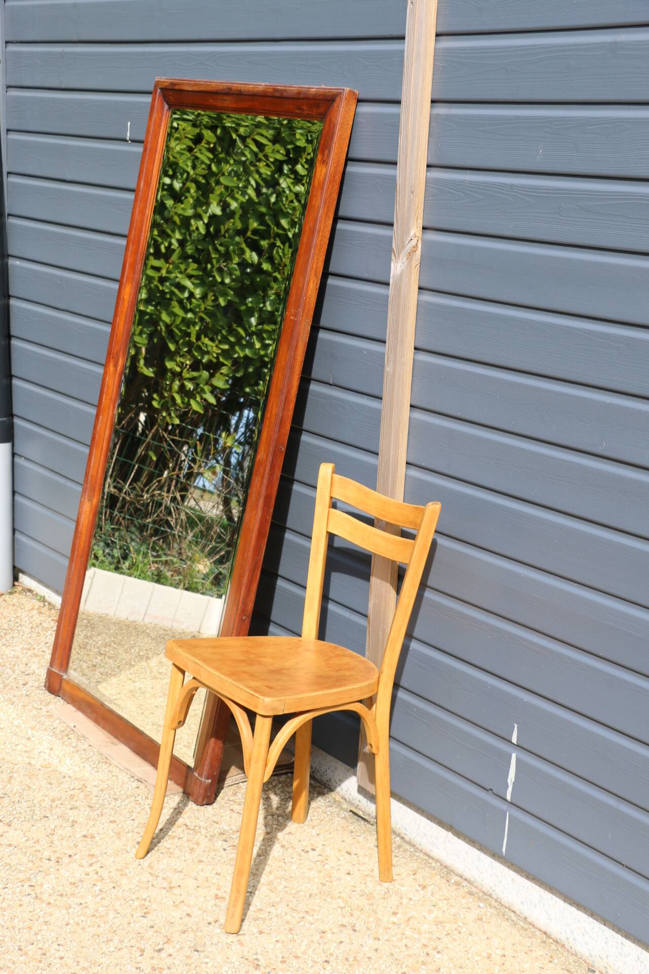 XXL wooden mirror 1615mm