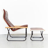 Takeshi Nii folding chair and ottoman "NychairX", 1970