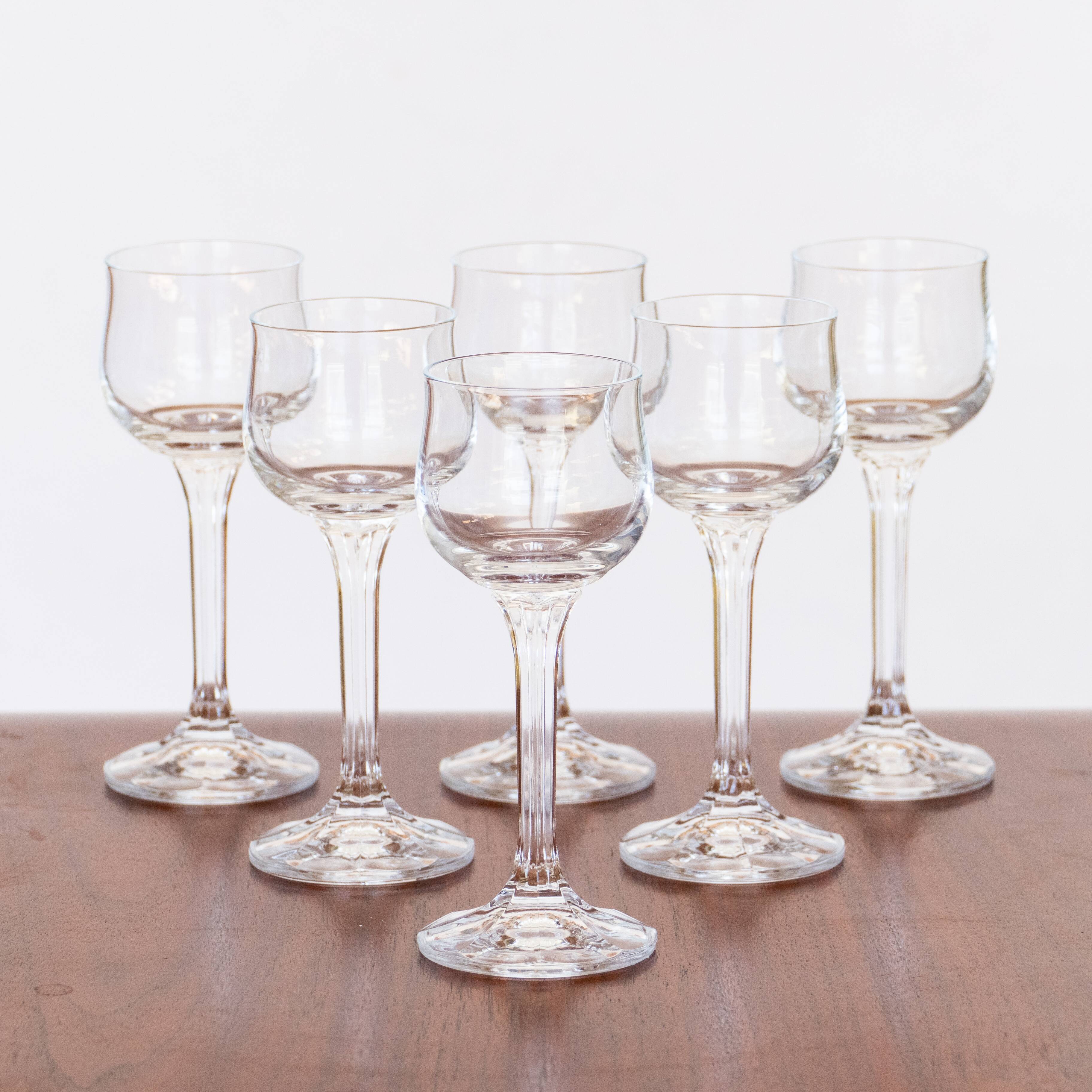 Set of 6 vintage crystal stemware