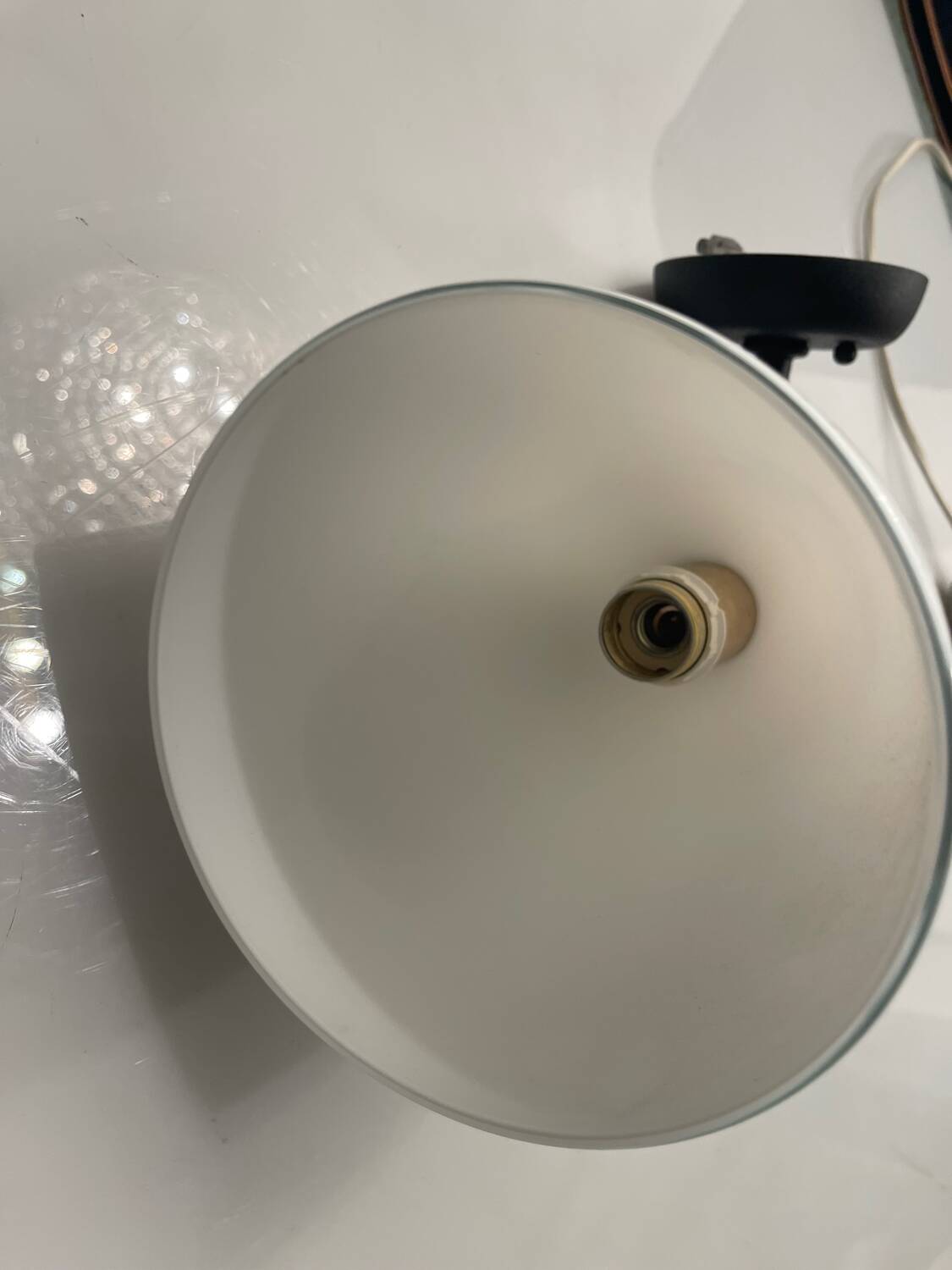 Black and white  Opaline Glass Sconces Set of 2