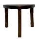 Set of 3 brutalist oak oval side or nesting tables minimalist design 1970s