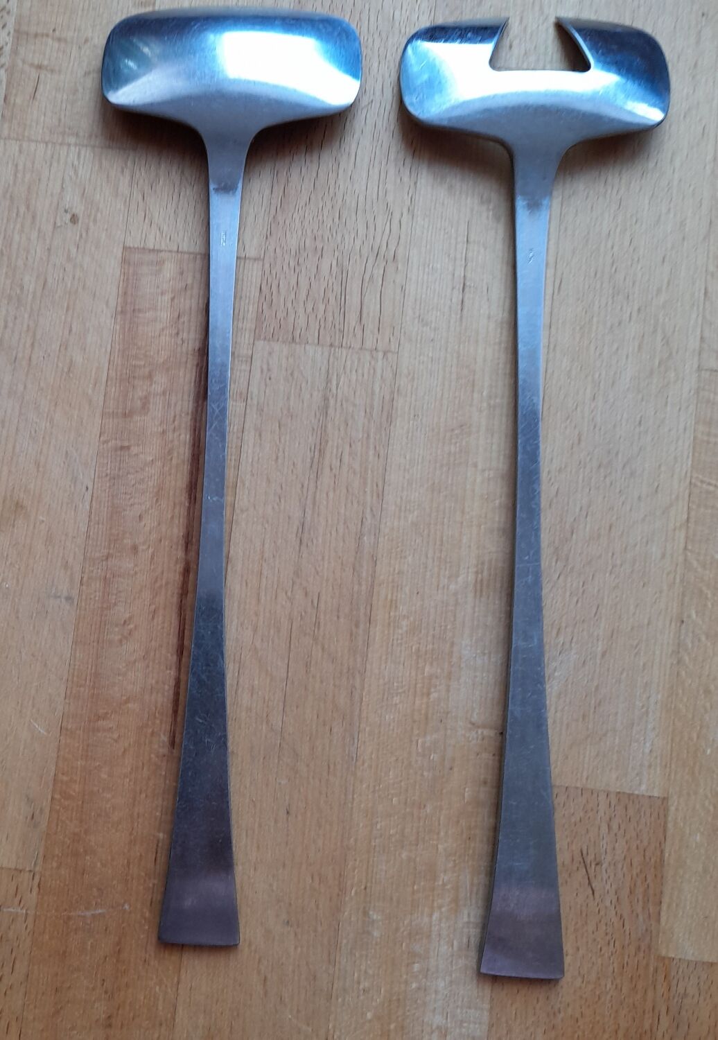 70s stainless steel salad servers