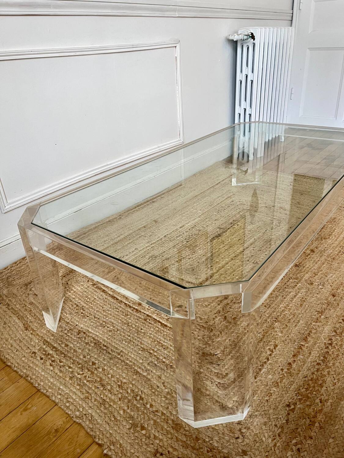 David Lange Plexiglass coffee table