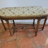 Antique walnut piano bench
