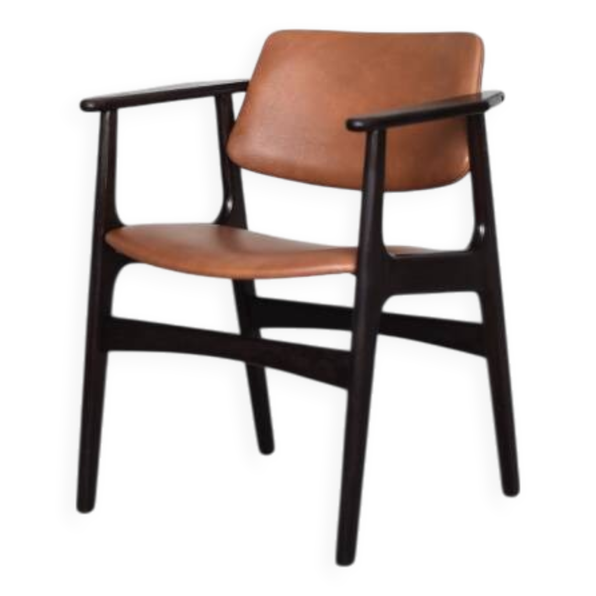 Vintage Mid-Century Scandinavian Modern Mahogany Office Chair, 1960s