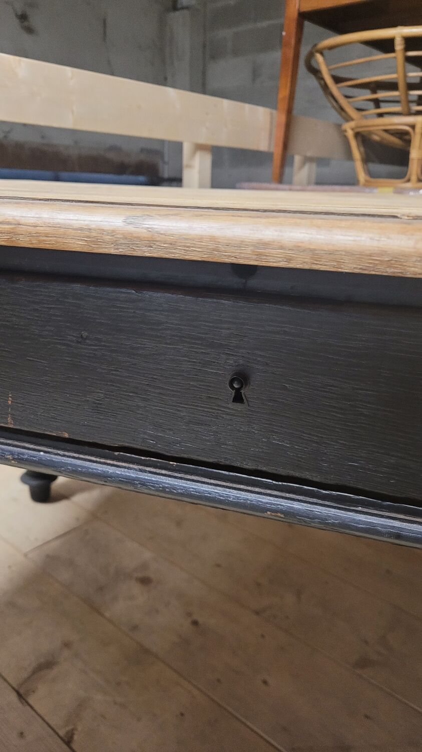 Louis Philippe notary office in oak, 1900 period - 1m49