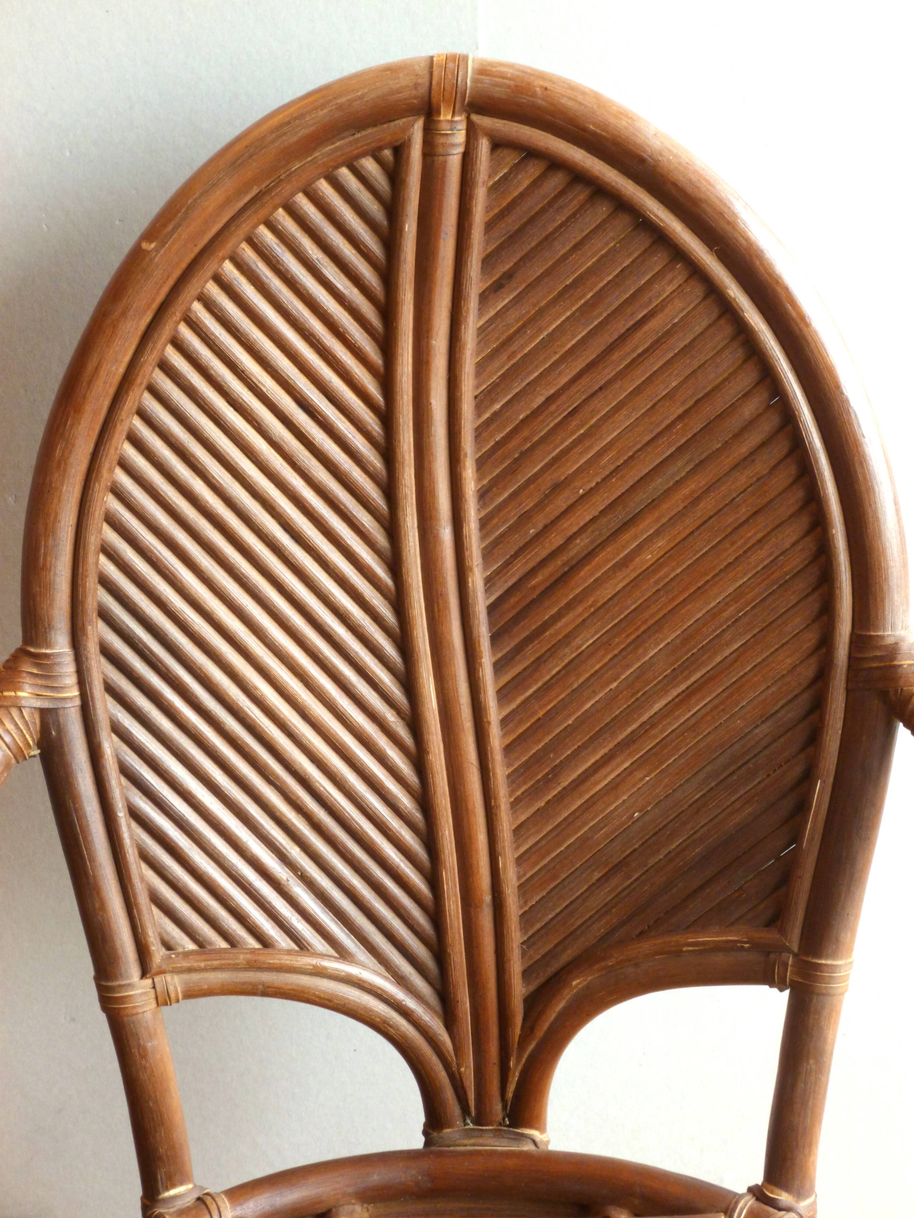 Pair of armchairs attributed to Vivai del Sud, Italy 70s/80s