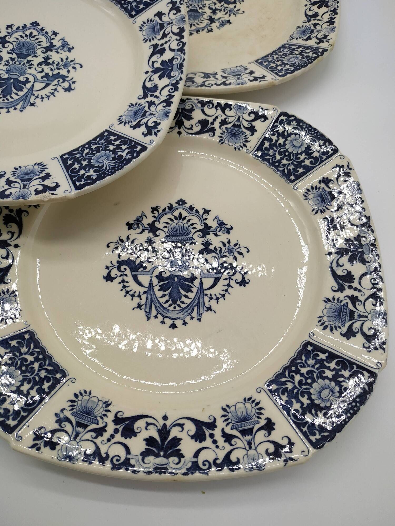 Set of 5 flat plates ibis model of the manufacture of Gien