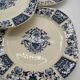 Set of 5 flat plates ibis model of the manufacture of Gien