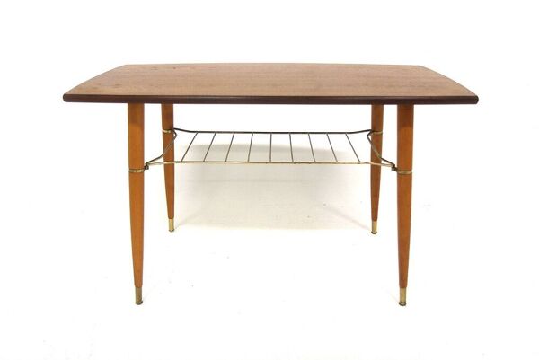 Table basse scandinave en teck, Suède, 1950