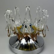 60s 70s wall lamp Wall Sconce made of metal & Murano glass Space Age design